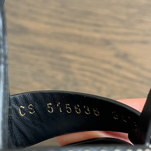 Yves St Laurent high heeled strap silver studded platforms.Impeccable. - Picture 5 of 8